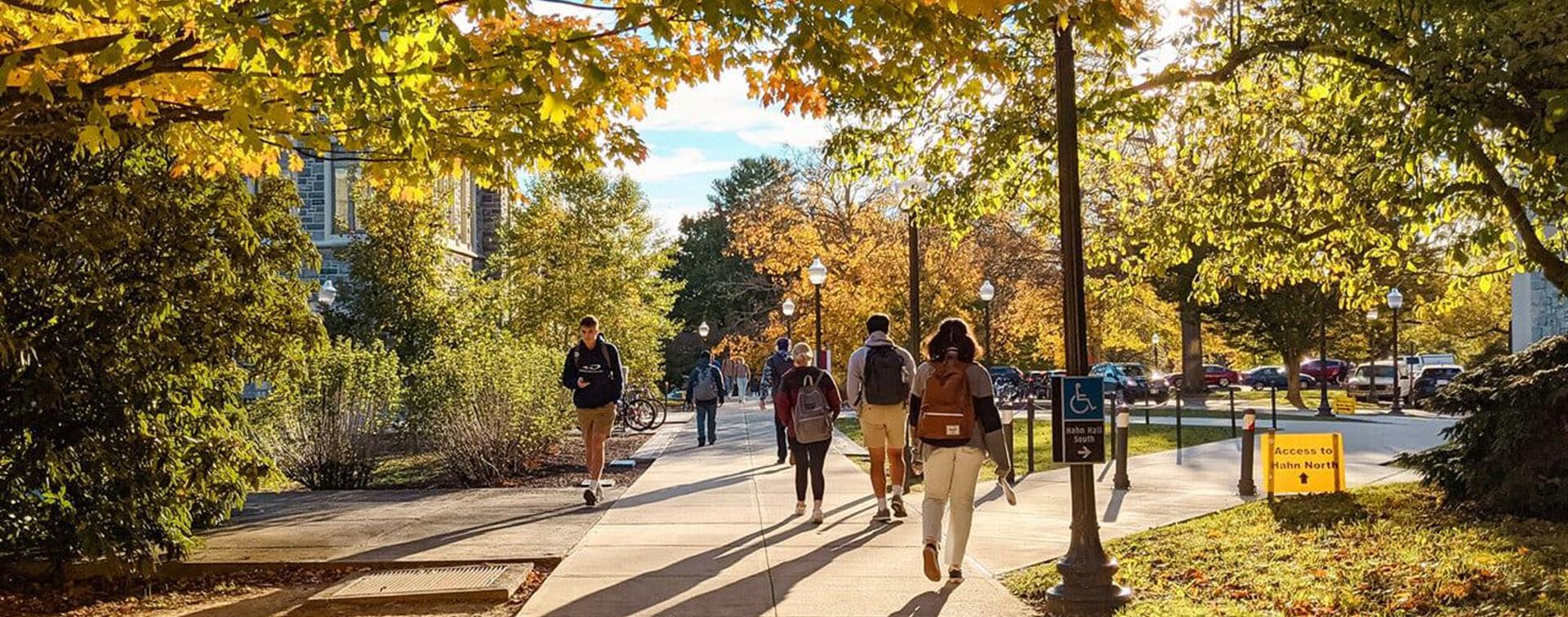 students walking on campus at Virginia Tech