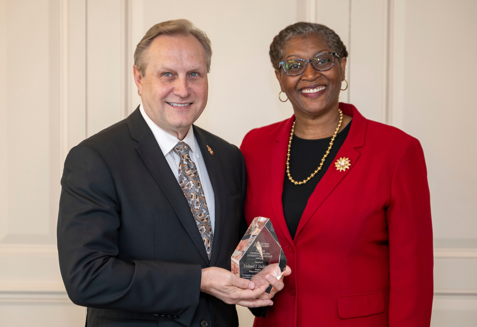 Richard Helldobler with Gailda Pitre Davis, assistant vice president and executive director of  ACE Connect.